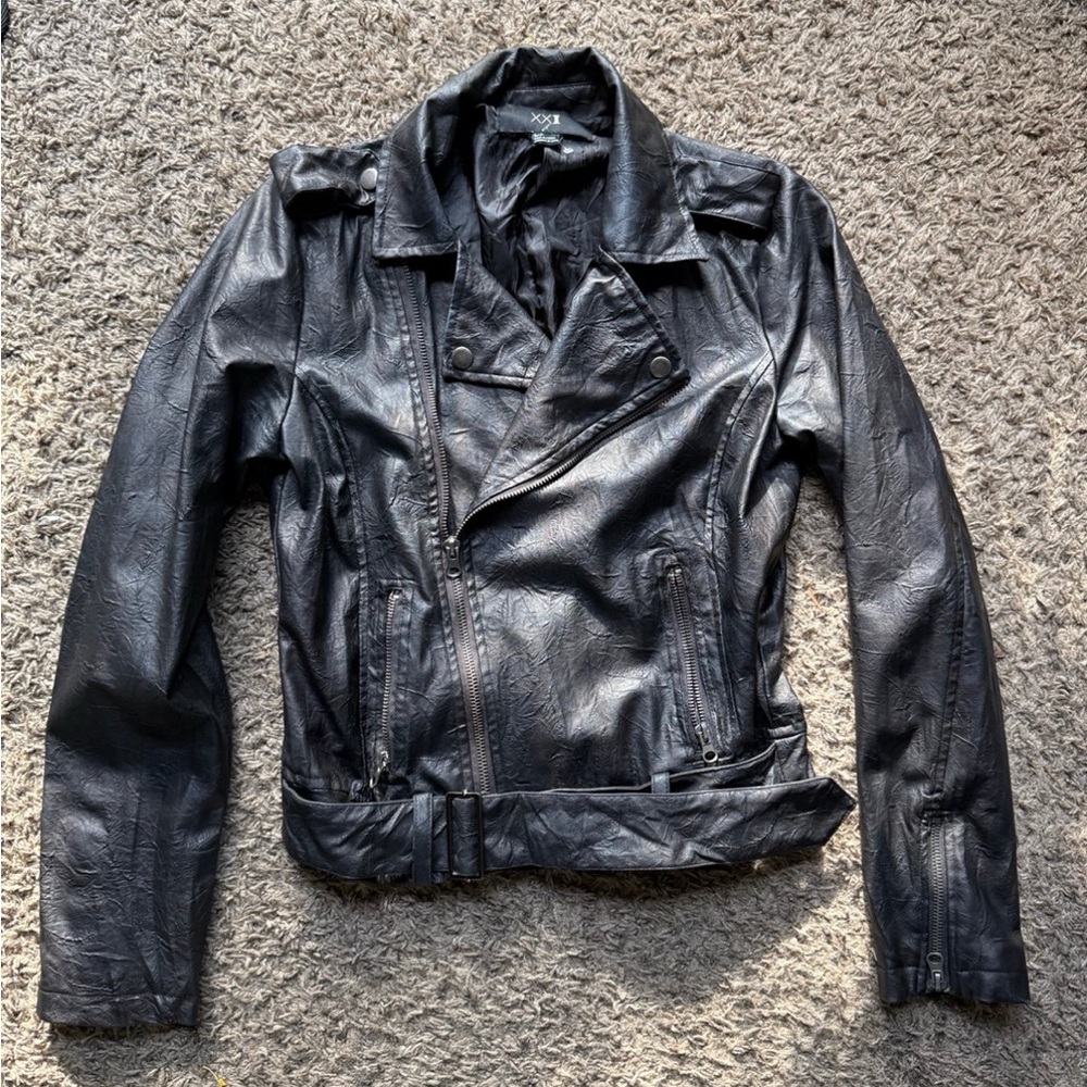 Black Leather Biker Jacket